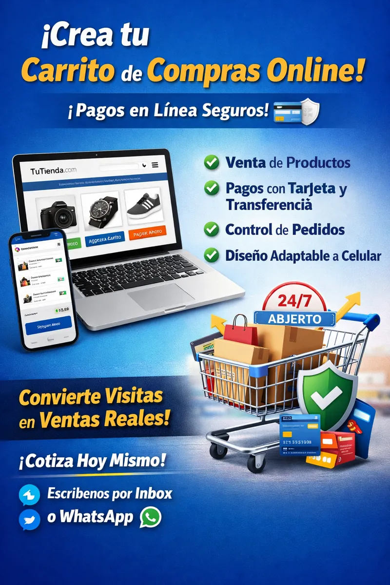 Tienda en línea con carrito de compras y pagos